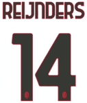 2024-25 AC Milan Away Shirt REIJNDERS#14 Official Player Issue Size Name Number Set