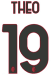 2024-25 AC Milan Away Shirt THEO#19 Official Player Issue Size Name Number Set