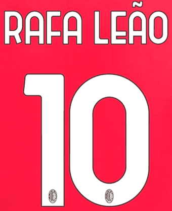 2024-25 AC Milan Home Shirt RAFA LEAO#10 Official Player Issue Size Name Number Set