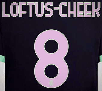 2024-25 AC Milan Third Shirt LOFTUS-CHEEK#8 Official Player Issue Size Name Number Set