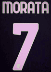 2024-25 AC Milan Third Shirt MORATA#7 Official Player Issue Size Name Number Set