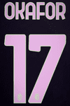 2024-25 AC Milan Third Shirt OKAFOR#17 Official Player Issue Size Name Number Set