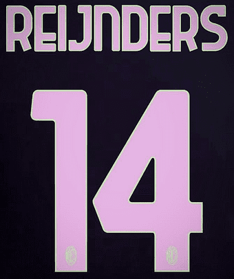 2024-25 AC Milan Third Shirt REIJNDERS#14 Official Player Issue Size Name Number Set