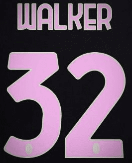 2024-25 AC Milan Third Shirt WALKER#32 Official Player Issue Size Name Number Set