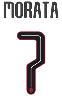 2024-25 AC Milan UCL Away Shirt MORATA#7 Official Player Issue Size Name Number Set
