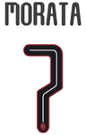 2024-25 AC Milan UCL Away Shirt MORATA#7 Official Player Issue Size Name Number Set