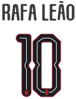 2024-25 AC Milan UCL Away Shirt RAFA LEAO#10 Official Player Issue Size Name Number Set