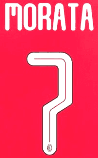 2024-25 AC Milan UCL Home Shirt MORATA#7 Official Player Issue Size Name Number Set