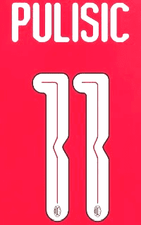 2024-25 AC Milan UCL Home Shirt PULISIC#11 Official Player Issue Size Name Number Set