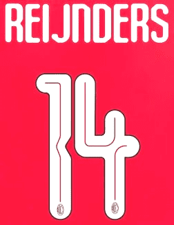 2024-25 AC Milan UCL Home Shirt REIJNDERS#14 Official Player Issue Size Name Number Set