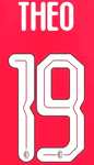 2024-25 AC Milan UCL Home Shirt THEO#19 Official Player Issue Size Name Number Set