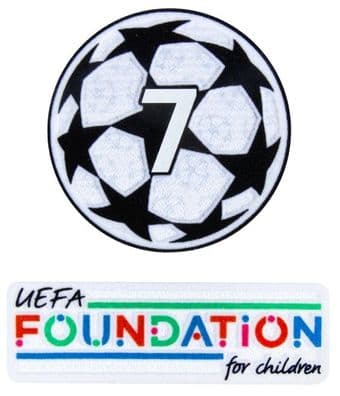 2024-25 AC Milan**UCL STARBALL BOH 7 & UEFA FOUNDATION**Official Player Issue Size Badge Patch Set