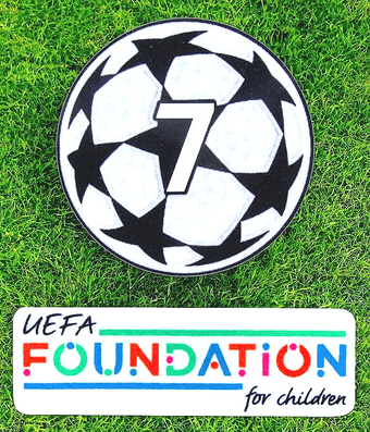 2024-25 AC Milan**UCL STARBALL BOH 7 & UEFA FOUNDATION**Official Player Issue Size Badge Patch Set
