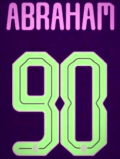 2024-25 AC Milan UCL Third Shirt ABRAHAM#90 Official Player Issue Size Name Number Set