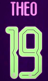 2024-25 AC Milan UCL Third Shirt THEO#19 Official Player Issue Size Name Number Set