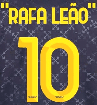 2024-25 AC Milan**X OFF-WHITE**Fourth Shirt RAFA LEAO#10 Official Player Issue Size Name Number Set