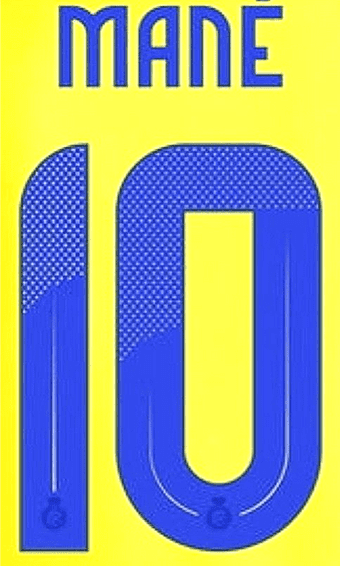 2024-25 Al Nassr AFC CHAMPIONS LEAGUE Home Shirt MANE#10 Official Player Issue Size Name Number Set