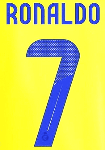 2024-25 Al Nassr AFC CHAMPIONS LEAGUE Home Shirt RONALDO#7 Official Player Issue Name Number Set