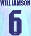 2024-25 Arsenal UWCL Third Shirt WILLIAMSON#6 Official Player Issue Size Name Number Set