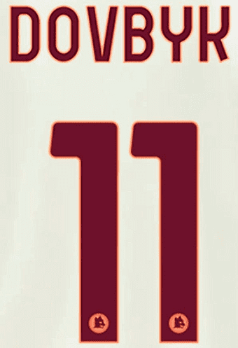 2024-25 AS Roma Away Shirt DOVBYK#11 Official Player Issue Size Name Number Set