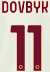 2024-25 AS Roma Away Shirt DOVBYK#11 Official Player Issue Size Name Number Set