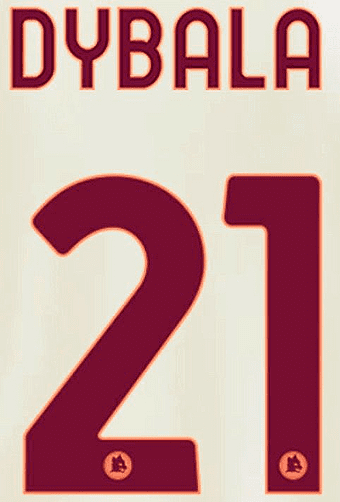 2024-25 AS Roma Away Shirt DYBALA#21 Official Player Issue Size Name Number Set
