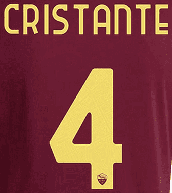 2024-25 AS Roma Home Shirt CRISTANTE#4 Official Player Issue Size Name Number Set