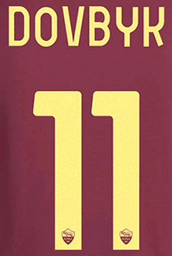 2024-25 AS Roma Home Shirt DOVBYK#11 Official Player Issue Size Name Number Set