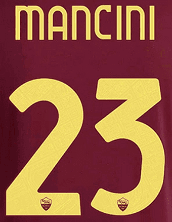 2024-25 AS Roma Home Shirt MANCINI#23 Official Player Issue Size Name Number Set