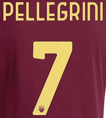 2024-25 AS Roma Home Shirt PELLEGRINI#7 Official Player Issue Size Name Number Set