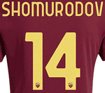 2024-25 AS Roma Home Shirt SHOMURODOV#14 Official Player Issue Size Name Number Set