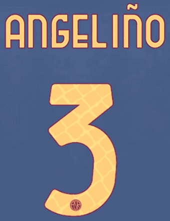 2024-25 AS Roma Third Shirt ANGELINO#3 Official Player Issue Size Name Number Set