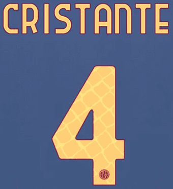 2024-25 AS Roma Third Shirt CRISTANTE#4 Official Player Issue Size Name Number Set