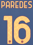 2024-25 AS Roma Third Shirt PAREDES#16 Official Player Issue Size Name Number Set
