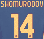 2024-25 AS Roma Third Shirt SHOMURODOV#14 Official Player Issue Size Name Number Set