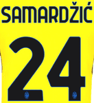 2024-25 Atalanta Away/Third Shirt SAMARDZIC#24 Official Player Issue Size Name Number Set