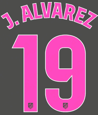 2024-25 Atletico Madrid LA LIGA Third Shirt J.ALVAREZ#19 Official Player Issue Size Name Number Set