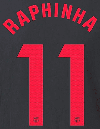 2024-25 Barcelona LA LIGA Away Shirt RAPHINHA#11 Official Player Issue Size Name Number Set