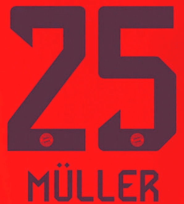 Bayern Munich Maillot Domicile 2024/25 MÜLLER 25 + Bundesliga Badge de Manche
