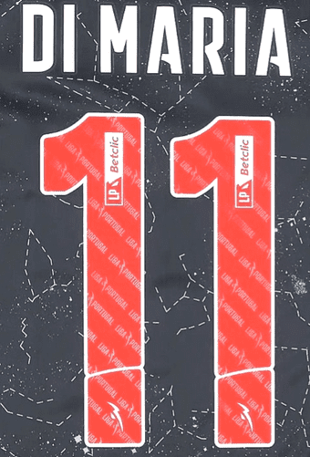 2024-25 Benfica LIGA BETCLIC Away Shirt DI MARIA#11 Official Player Issue Size Name Number Set
