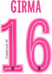 2024-25 Chelsea UWCL Third Shirt GIRMA#16 Official Player Issue Size Name Number Set