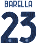 2024-25 Inter Milan Away Shirt BARELLA#23 Official Player Issue Size Name Number Set