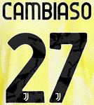 2024-25 Juventus Home/Away Shirt CAMBIASO#27 Official Player Issue Size Name Number Set