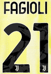 2024-25 Juventus Home/Away Shirt FAGIOLI#21 Official Player Issue Size Name Number Set