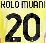 2024-25 Juventus Home/Away Shirt KOLO MUANI#20 Official Player Issue Size Name Number Set