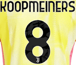 2024-25 Juventus Home/Away Shirt KOOPMEINERS#8 Official Player Issue Size Name Number Set
