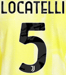 2024-25 Juventus Home/Away Shirt LOCATELLI#5 Official Player Issue Size Name Number Set