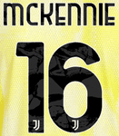 2024-25 Juventus Home/Away Shirt MCKENNIE#16 Official Player Issue Size Name Number Set