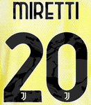 2024-25 Juventus Home/Away Shirt MIRETTI#20 Official Player Issue Size Name Number Set