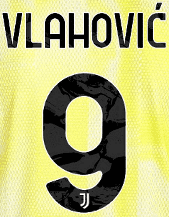 2024-25 Juventus Home/Away Shirt VLAHOVIC#9 Official Player Issue Size Name Number Set